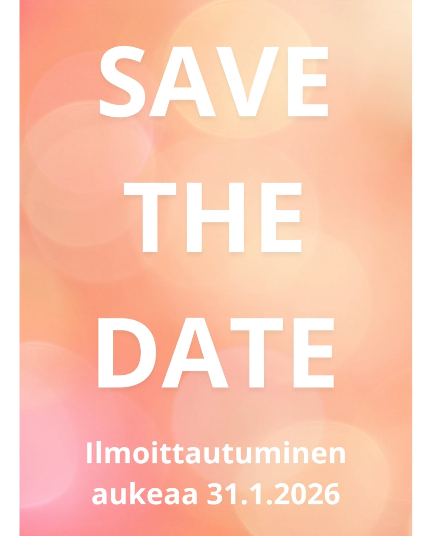 Vuoden 2026 Suomalaisen Naisen Päiville aukeaa ilmoittautuminen 31.1.🎉

Päivä kannattaa laittaa jo nyt kalenteriin, jotta pääset varmistamaan paikkasi ensimmäisten joukossa tässä vuoden parhaassa tapahtumassa🥳

Ilmoittautuminen on auki 31.1.-28.2.2026. Suomalaisia Naisen Päiviä vietetään Veluwe Hotel De Beyaerdissa 21.-22.3.2026!

#snp2026 #suomalaisennaisenpäivät #snpaivat